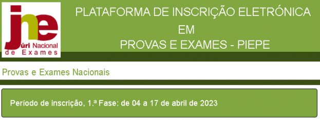 Manual de apoio - PIEPE (Plataforma de Inscrição Eletrónica em Provas e Exames)
