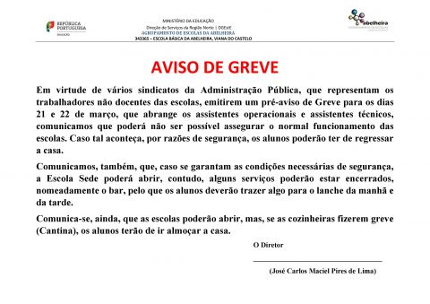 Aviso de greve