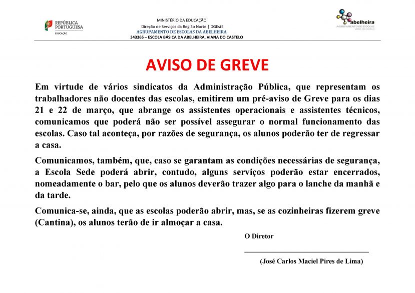 Aviso de greve