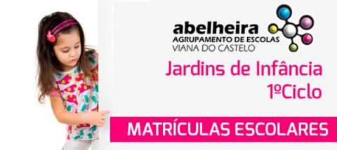 Matrículas para o Pré-escolar e 1.º Ciclo