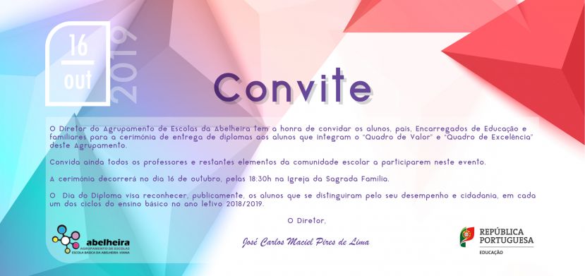 Convite: Dia do Diploma