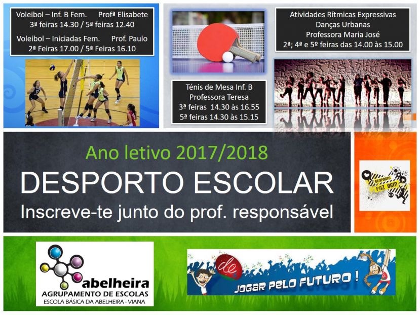 Incrições: Desporto Escolar