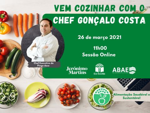 Vamos cozinhar ao vivo com o Chef Gonçalo Costa?