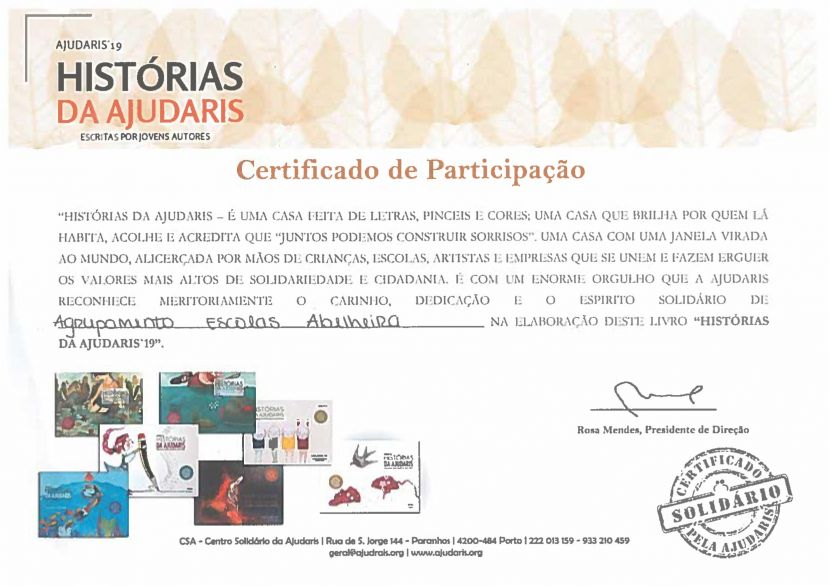 Participação no Projeto Ajudaris´19&quot;